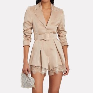 NWT Self Portrait satin and lace romper from intermix